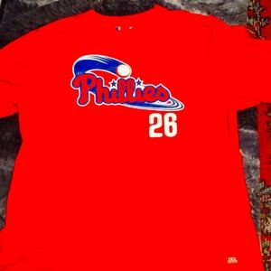Chase Utley satin t-shirt Philadelphia Phillies 2XL